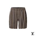 Louis Vuitton Navy Pleated Tailored Shorts