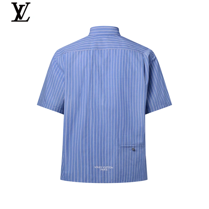 LV Multicolor Monogram Camp Collar Shirt