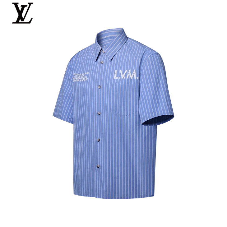 LV Multicolor Monogram Camp Collar Shirt