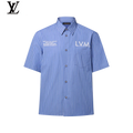 LV Multicolor Monogram Camp Collar Shirt