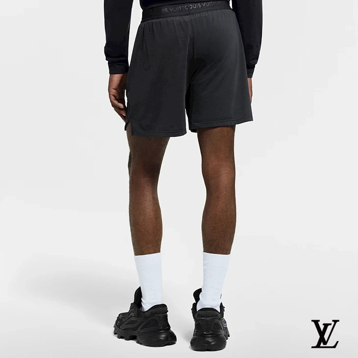 Louis Vuitton Black Double-Layer Sport Shorts