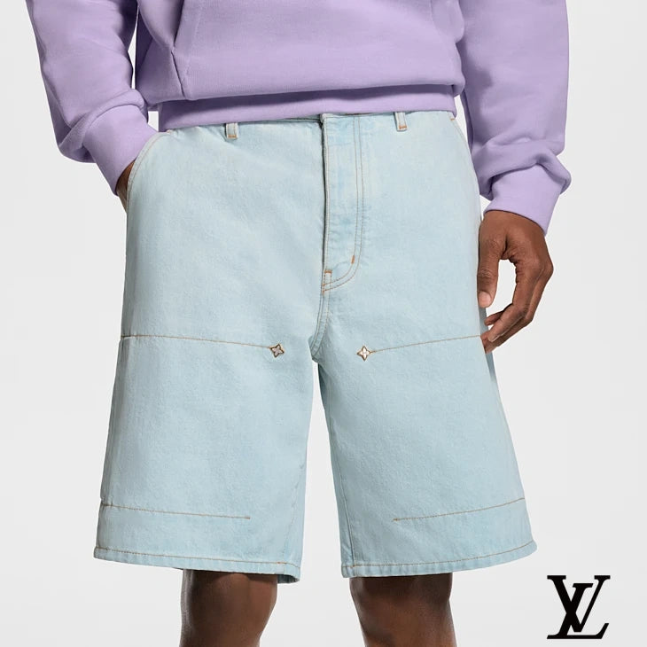 Louis Vuitton Light Blue Denim Shorts