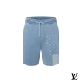 Louis Vuitton Light Blue Monogram Patch Knit Shorts