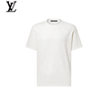 Louis Vuitton White Damier Mesh Knit Crew Neck Short Sleeve T-Shirt