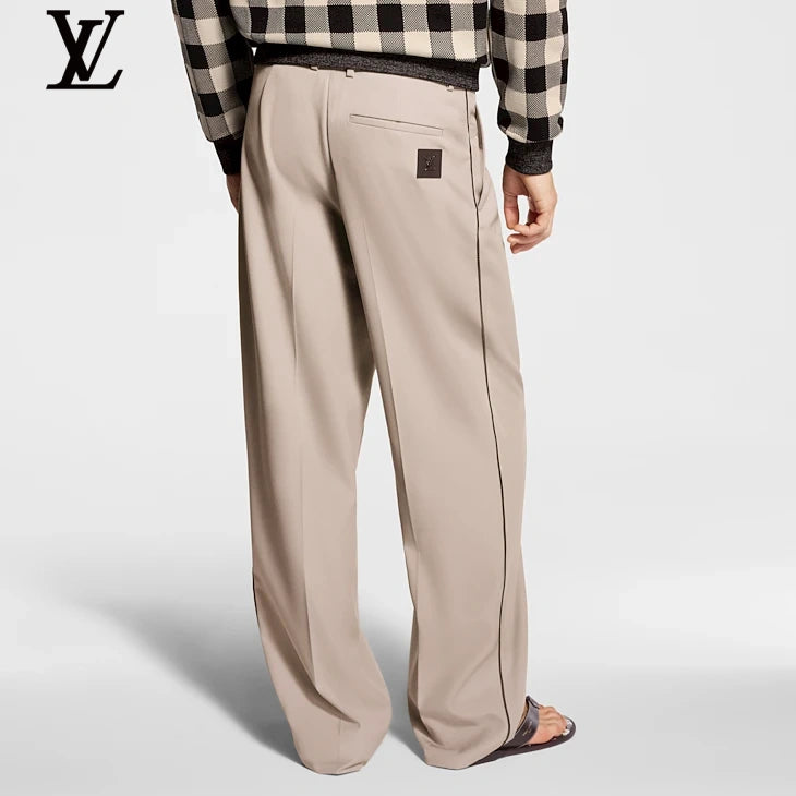 Louis Vuitton Beige Pleated Trousers