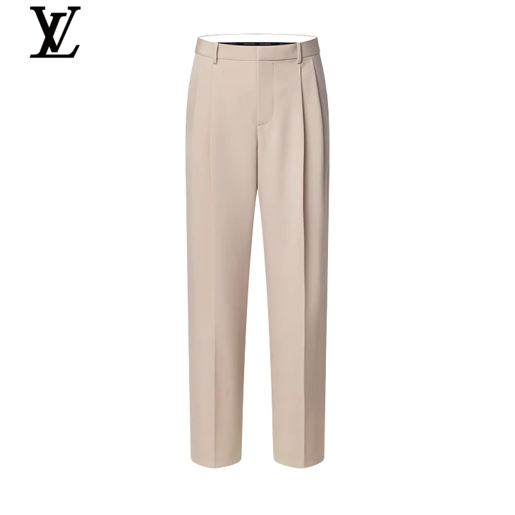 Louis Vuitton Beige Pleated Trousers