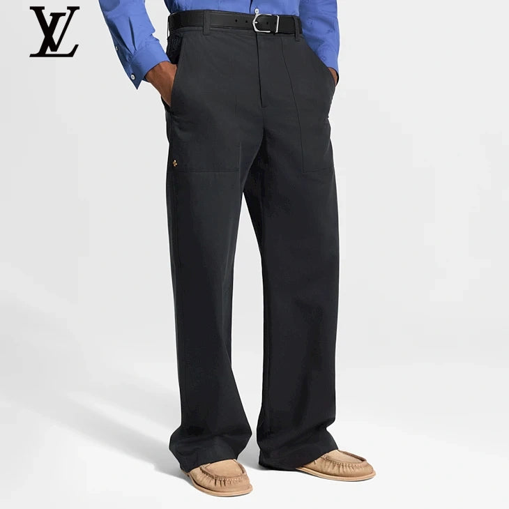 Louis Vuitton Black Wide-Leg Cargo Trousers