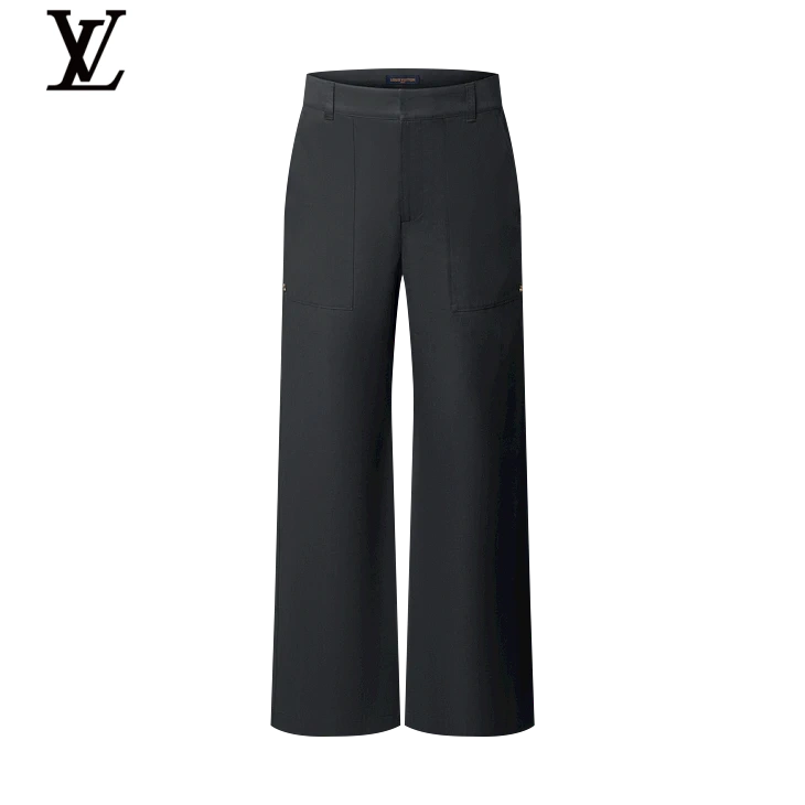 Louis Vuitton Black Wide-Leg Cargo Trousers