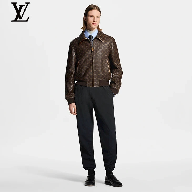 Louis Vuitton Black Elastic-Waist Casual Pants