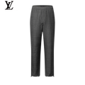 Louis Vuitton Grey Check Drawstring Trousers
