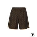 Louis Vuitton Brown Monogram Trimmed Shorts
