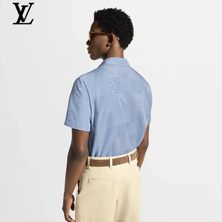 Louis Vuitton Monogram Patchwork Short Sleeve Shirt Light Tones