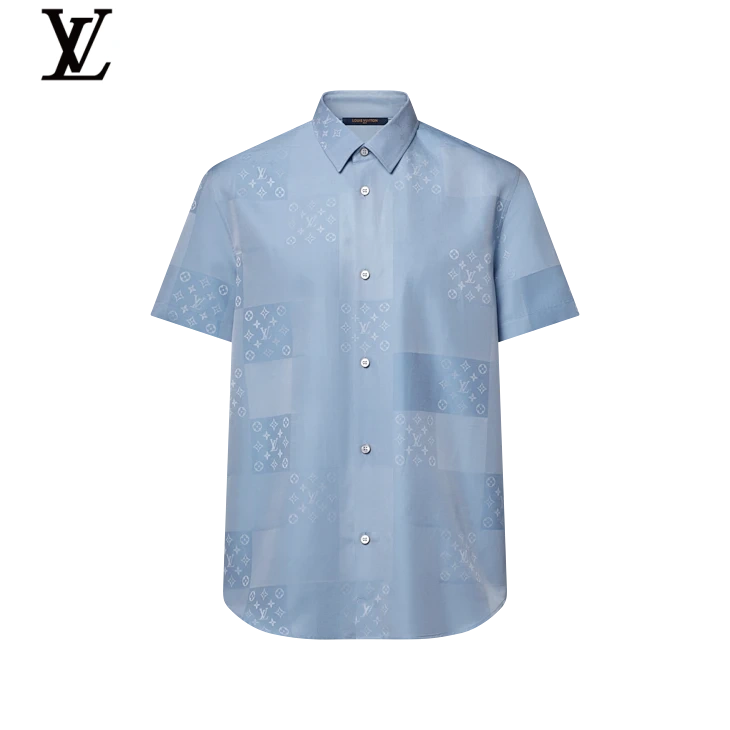 Louis Vuitton Monogram Patchwork Short Sleeve Shirt Light Tones