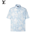 Louis Vuitton Khaki Green Monogram Mesh Knit Short Sleeve Polo Shirt