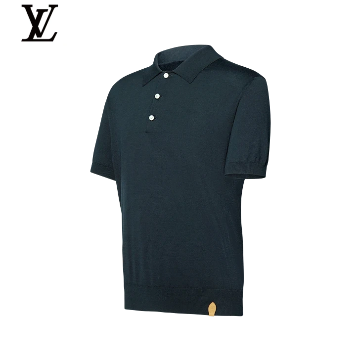 Louis Vuitton Dark Green Knit Short Sleeve Polo