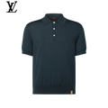 Louis Vuitton Dark Green Knit Short Sleeve Polo