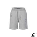Louis Vuitton Grey Embroidered Monogram Sweat Shorts