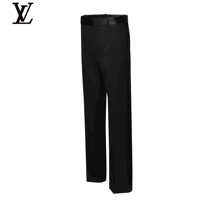 Louis Vuitton Black Wool Flared Trousers