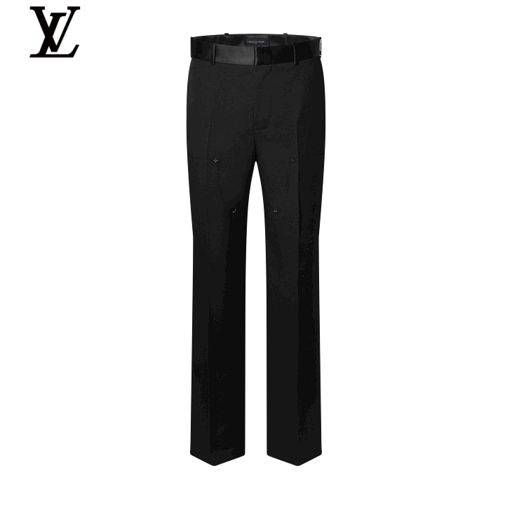 Louis Vuitton Black Wool Flared Trousers