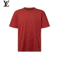 Louis Vuitton Red Gradient Monogram Knit Short Sleeve Tee
