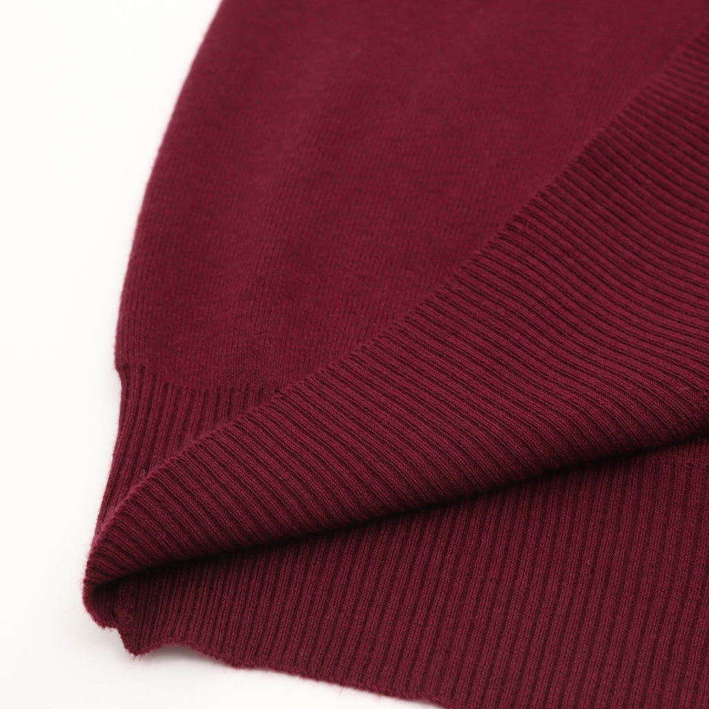Burberry Check-Collar Knitted Wool Sweater
