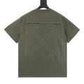 Off-White Mini Logo Short-Sleeve T-Shirt in Olive Green