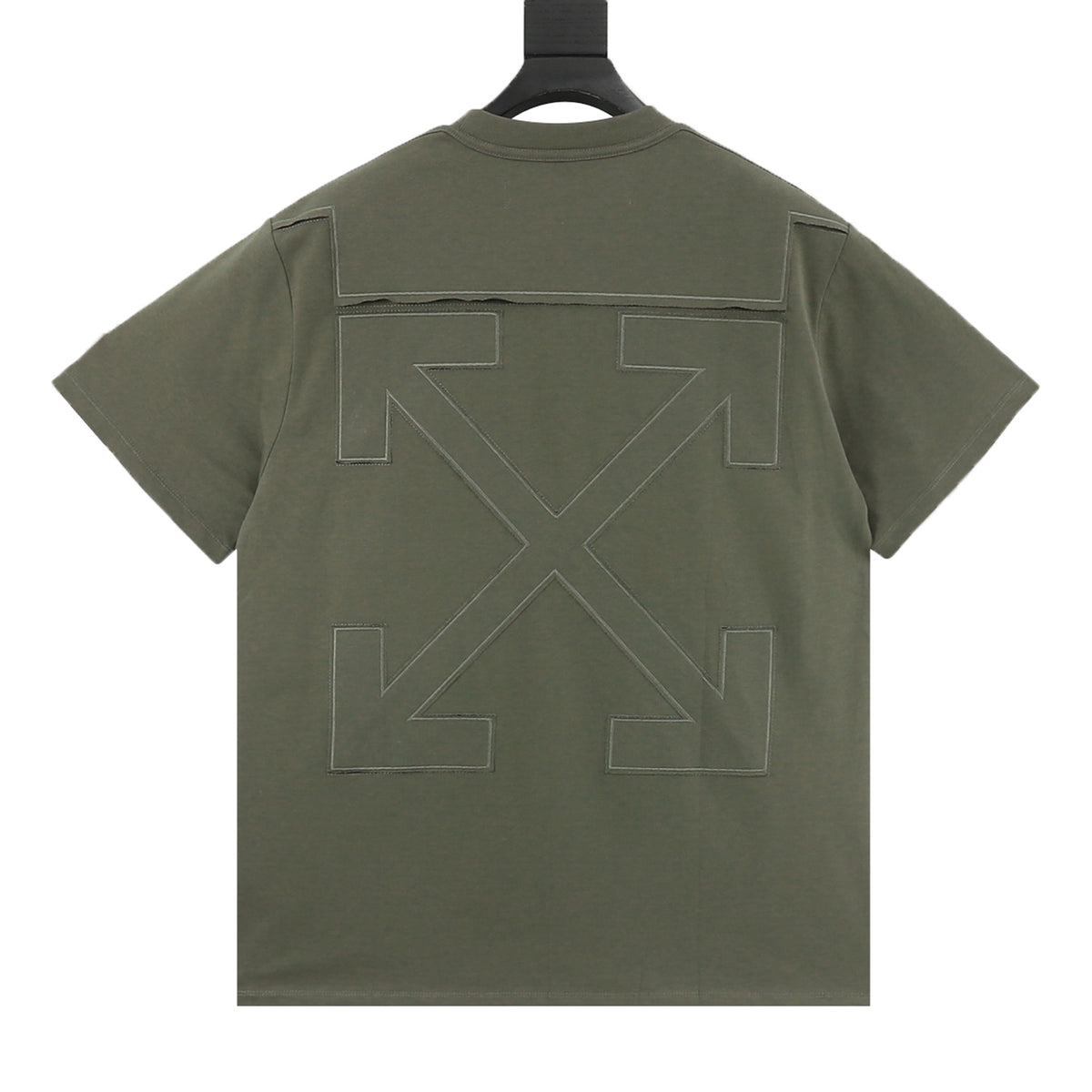Off-White Mini Logo Short-Sleeve T-Shirt in Olive Green