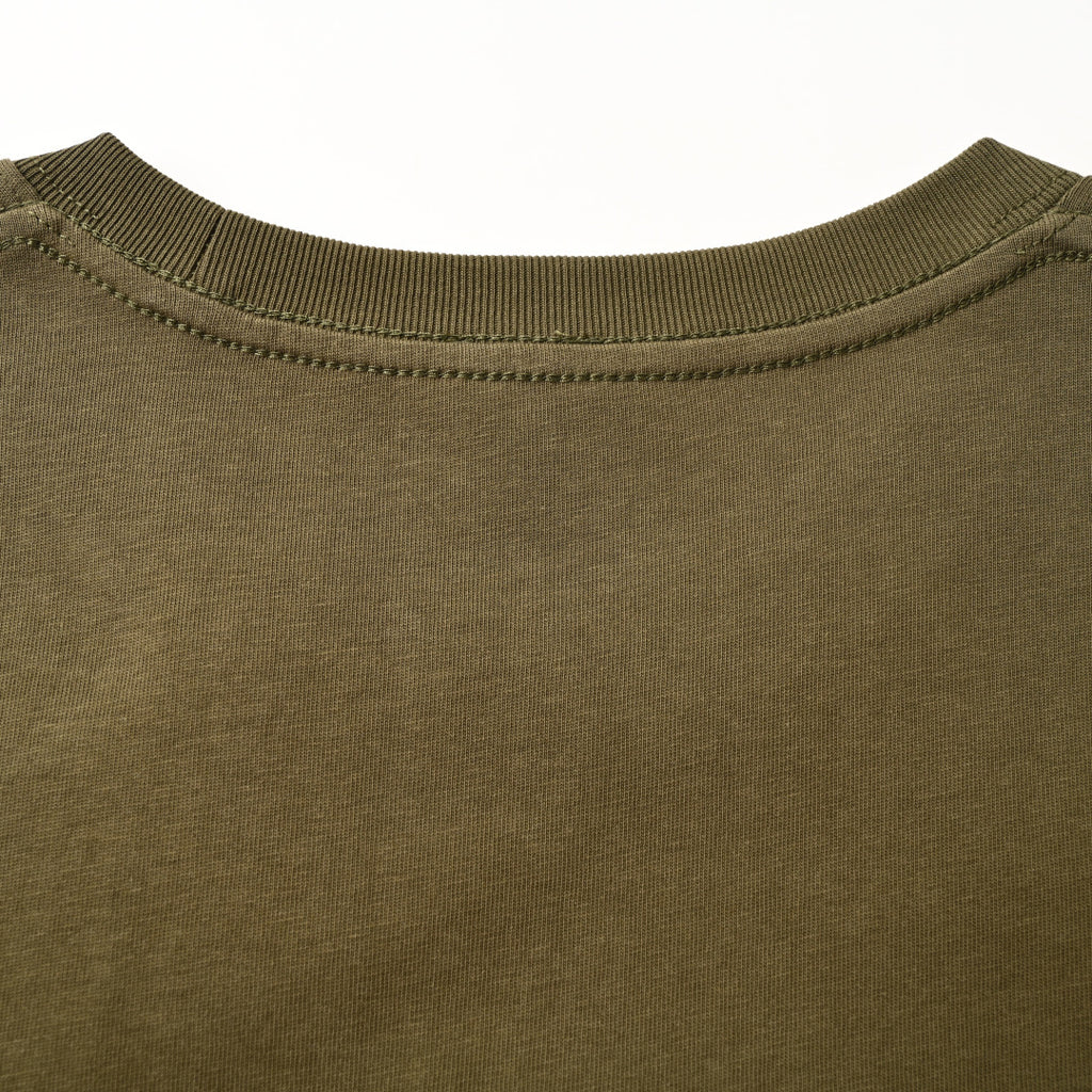 Loewe Anagram Embroidered Short-Sleeve T-Shirt in Olive Green