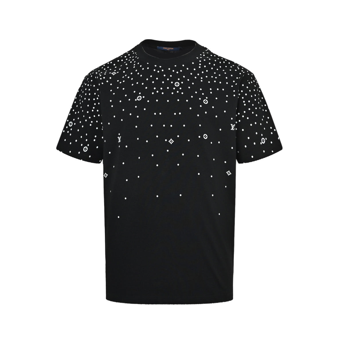 Louis Vuitton Starry Dot Monogram Short-Sleeve T-Shirt in Black
