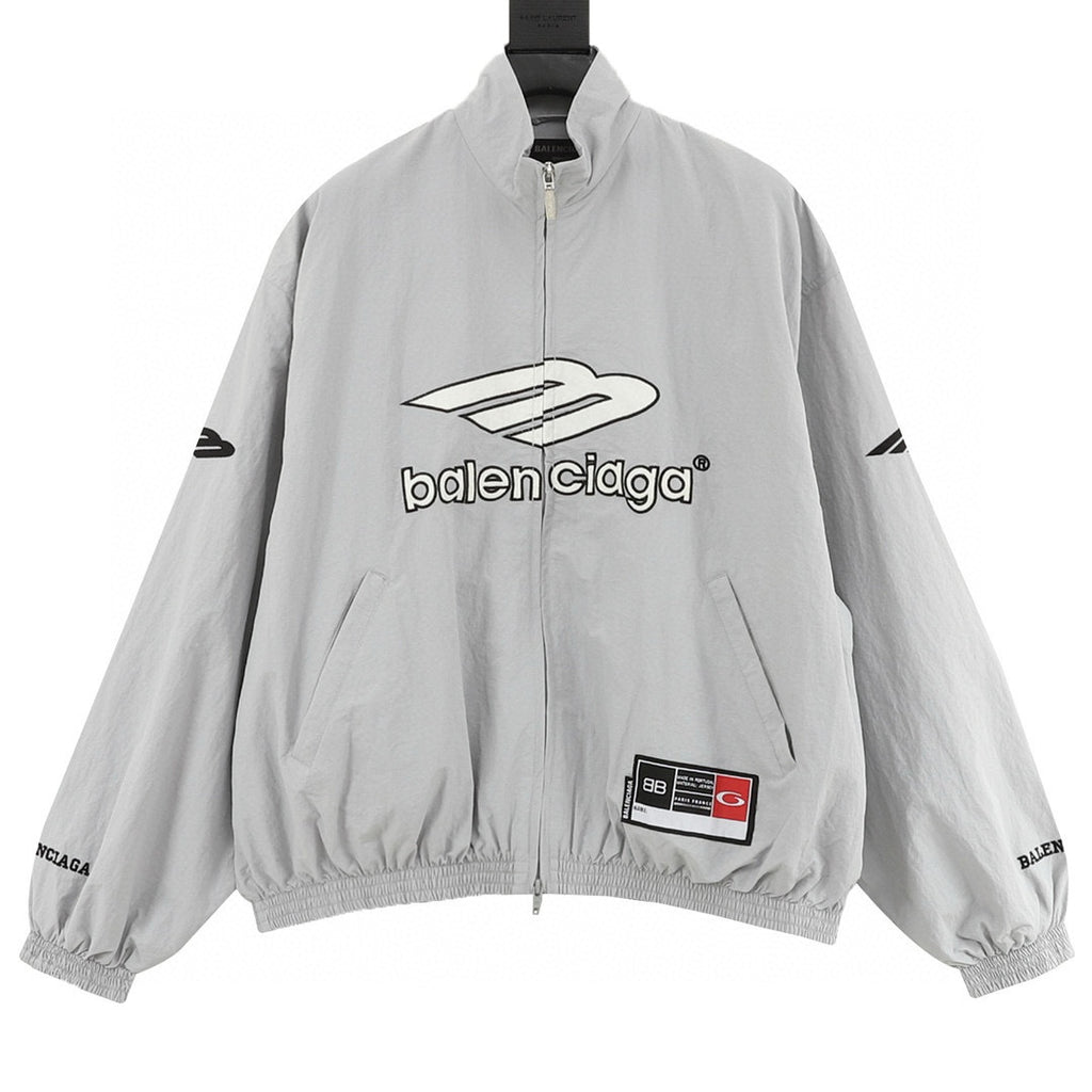Balenciaga 26SS Sport Logo Embroidered Zip-Up Track Jacket