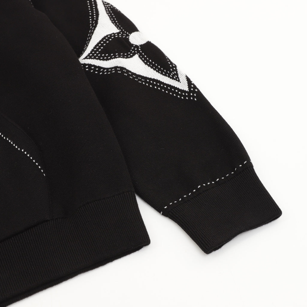 Louis Vuitton Women's / Men's Stitched Monogram Zip Hoodie in Black