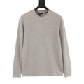 Zegna Women's Men's Light Taupe Waffle-Texture Crewneck Long-Sleeve Top