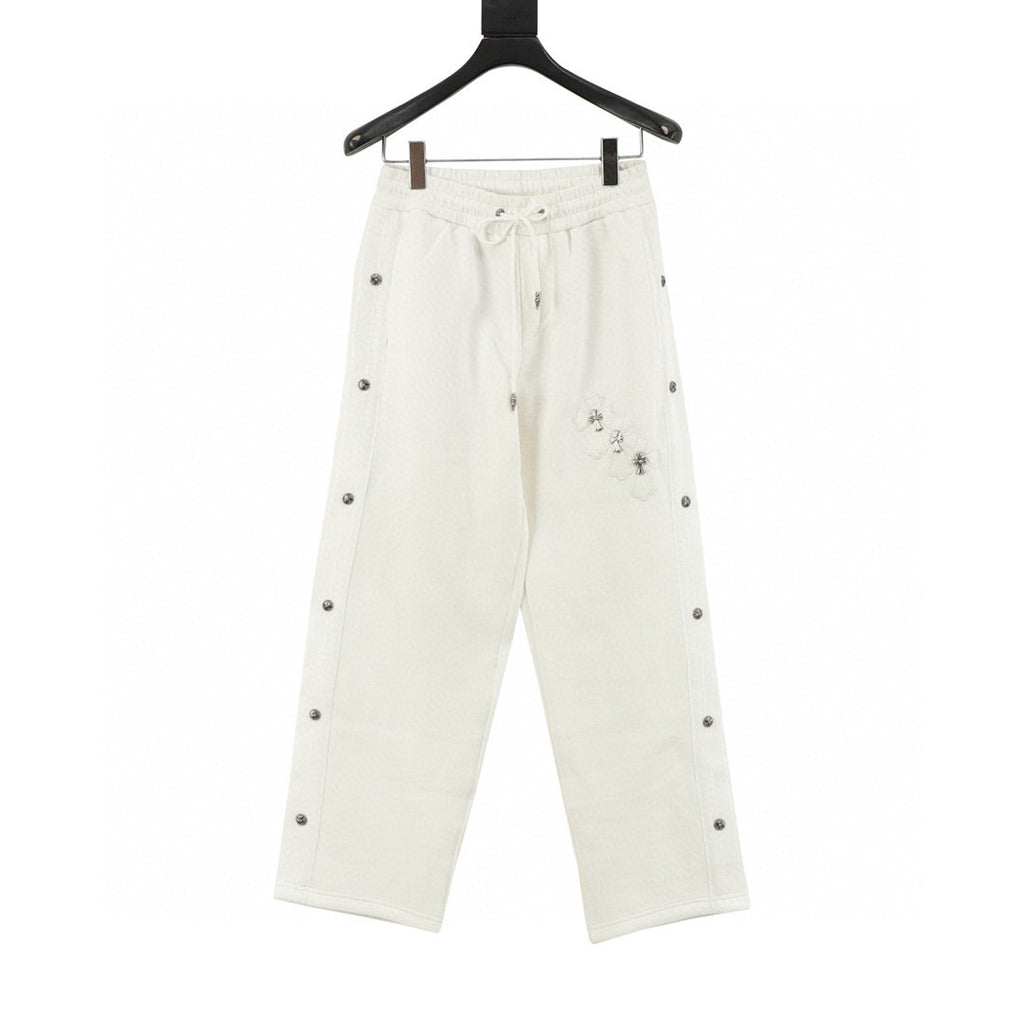 CH Cross Appliqué Embroidered Trousers