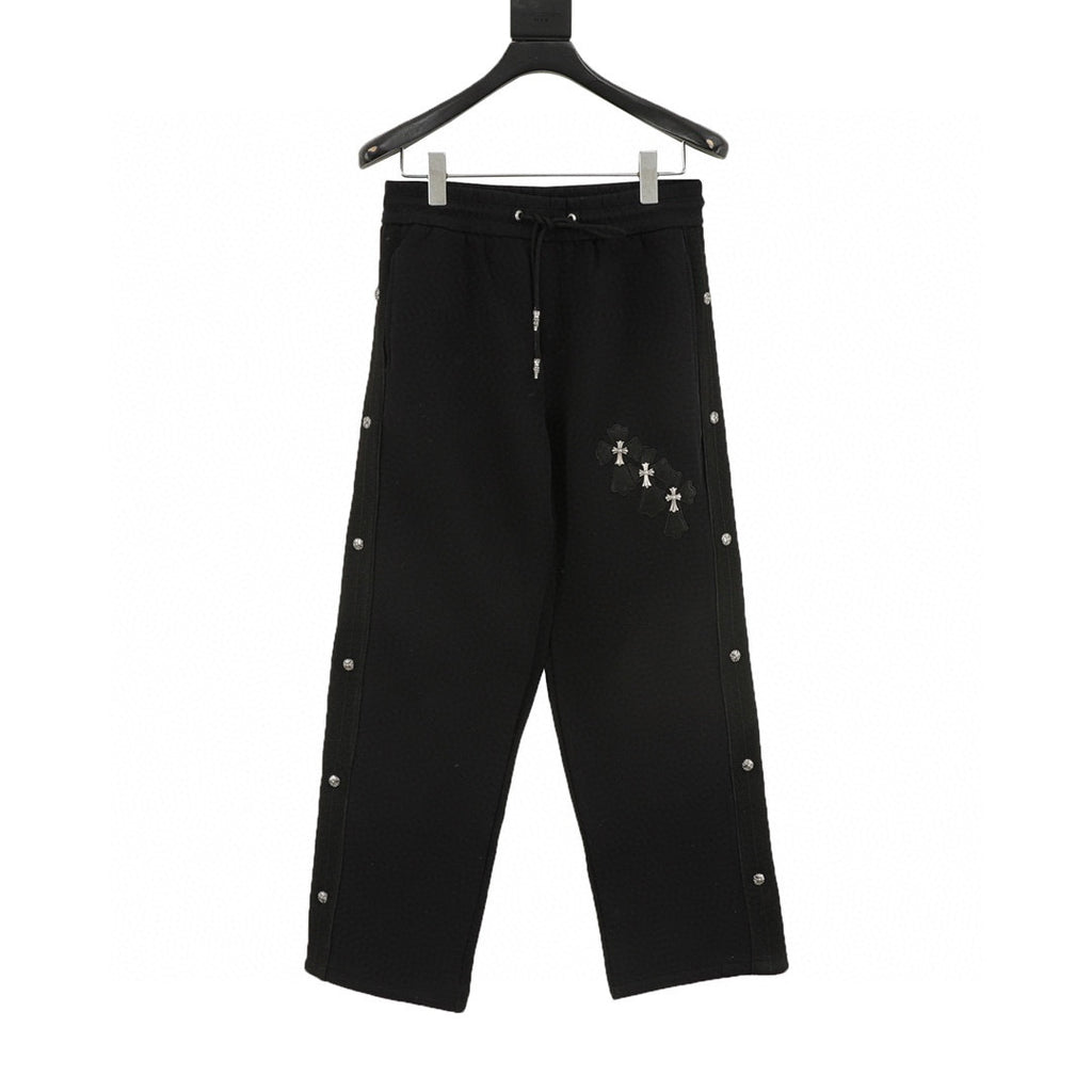 CH Cross Appliqué Embroidered Trousers