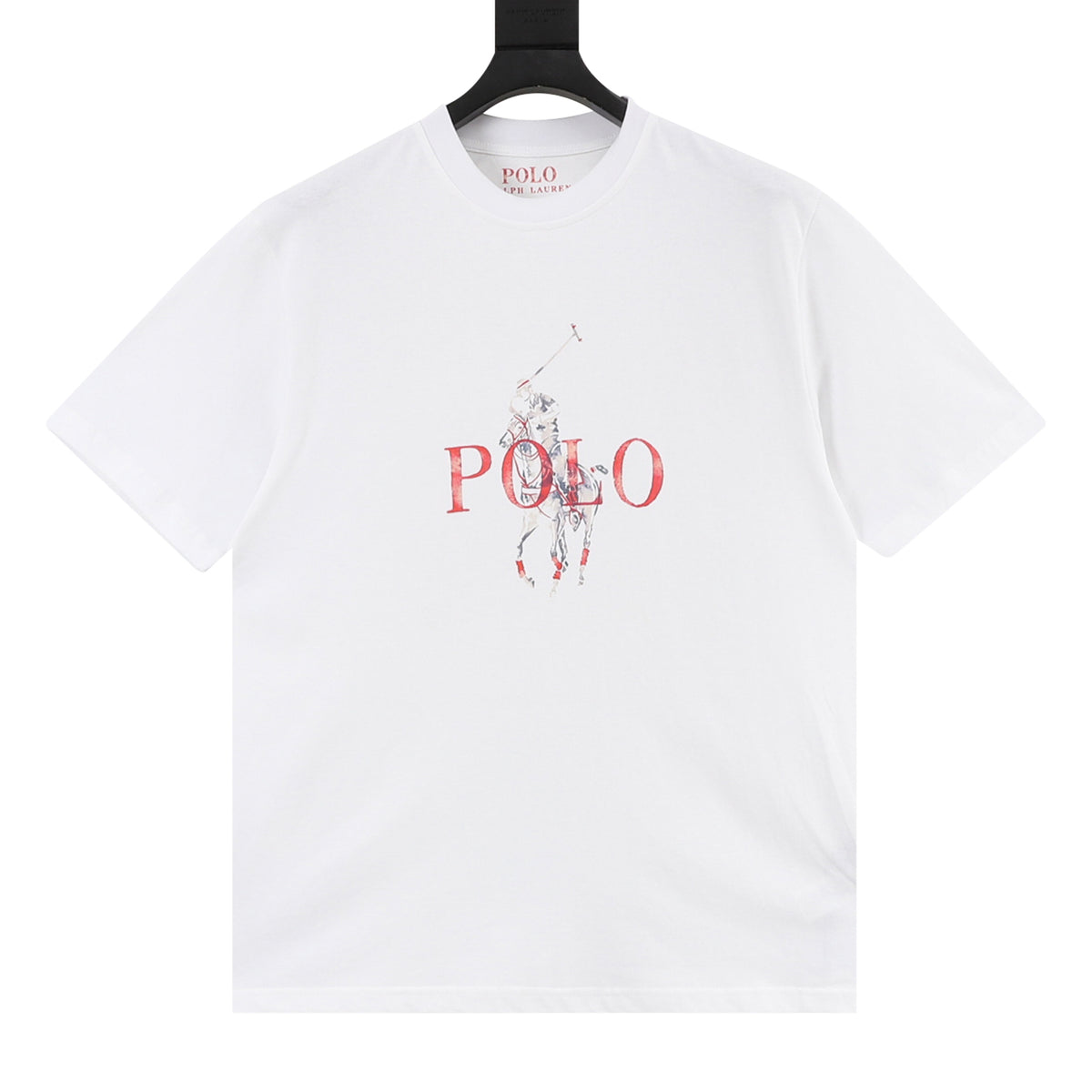 Polo Ralph Lauren Big Pony Watercolor Print Short-Sleeve T-Shirt in White