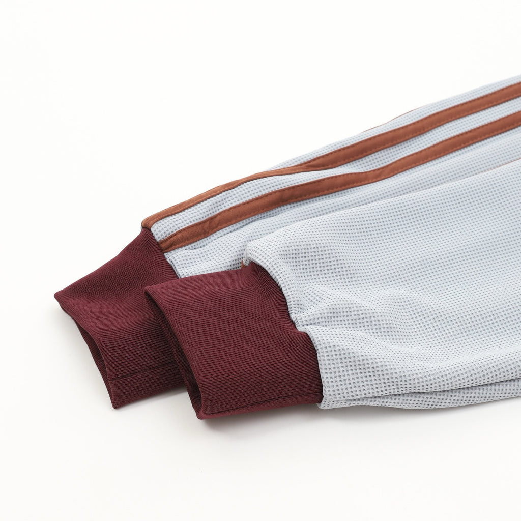 Adidas Originals American Retro Trefoil Track Jacket | Cream Burgundy Stripe Navy Trim