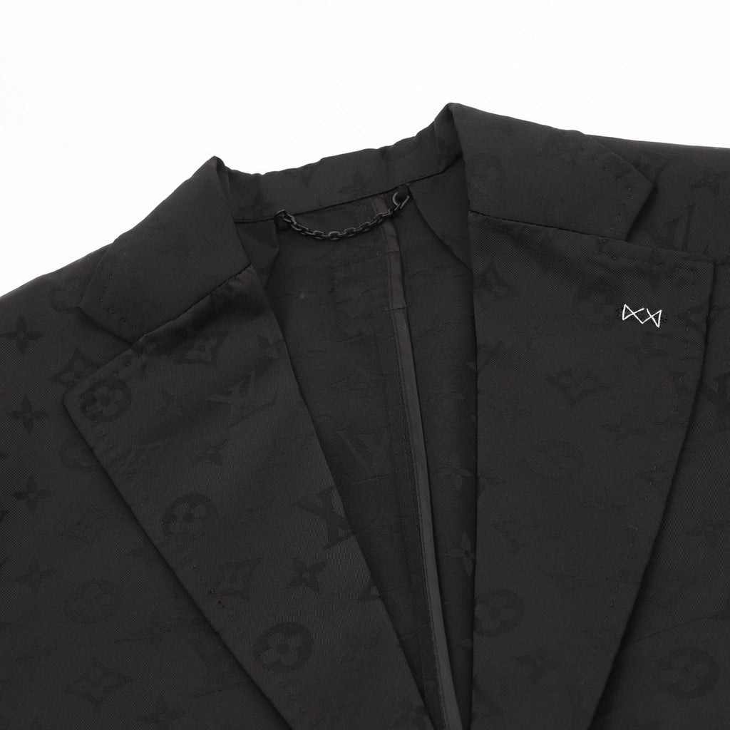 Louis Vuitton Women's Men's Black Monogram Single-Breasted Blazer