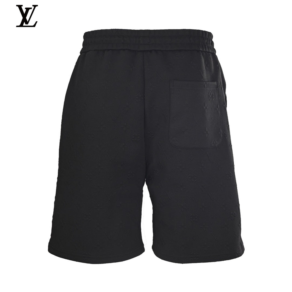 Louis Vuitton Monogram Embossed Drawstring Sweat Shorts