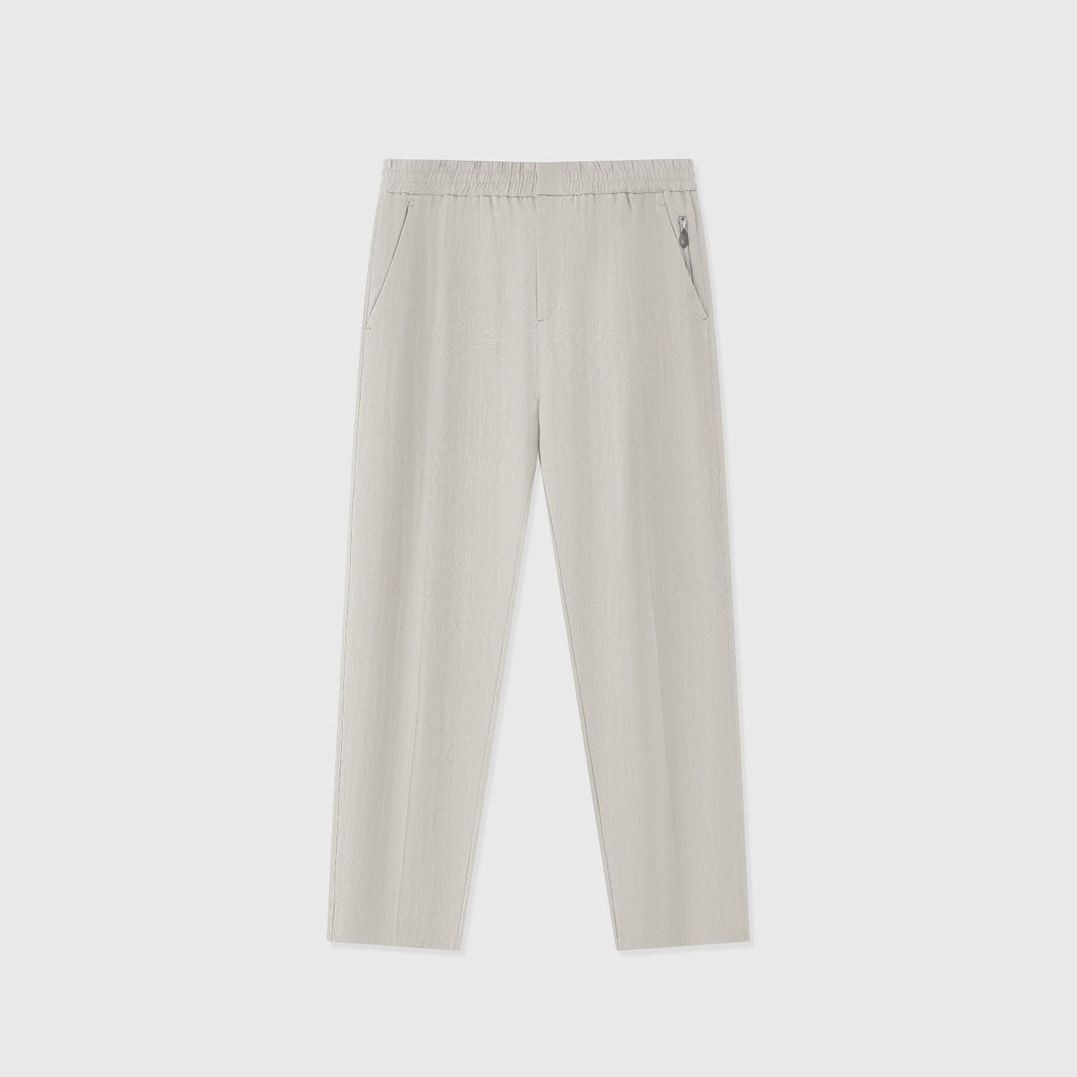 Hermès Men's Elastic-Waist Trousers in Light Beige