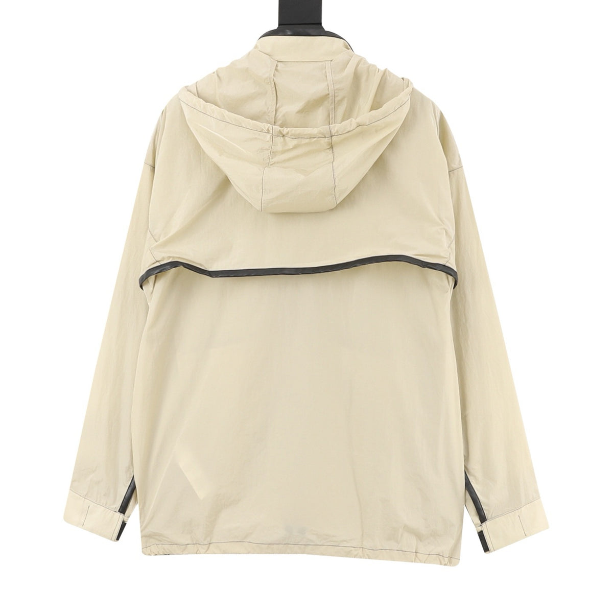 Loewe Women's Men's Cream Leather Pocket Hooded Windbreaker