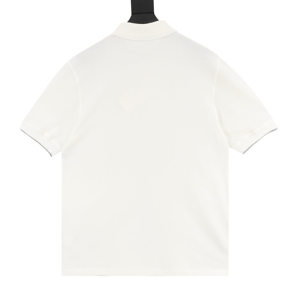 Brunello Cucinelli Small Logo Solid Color Polo Shirt