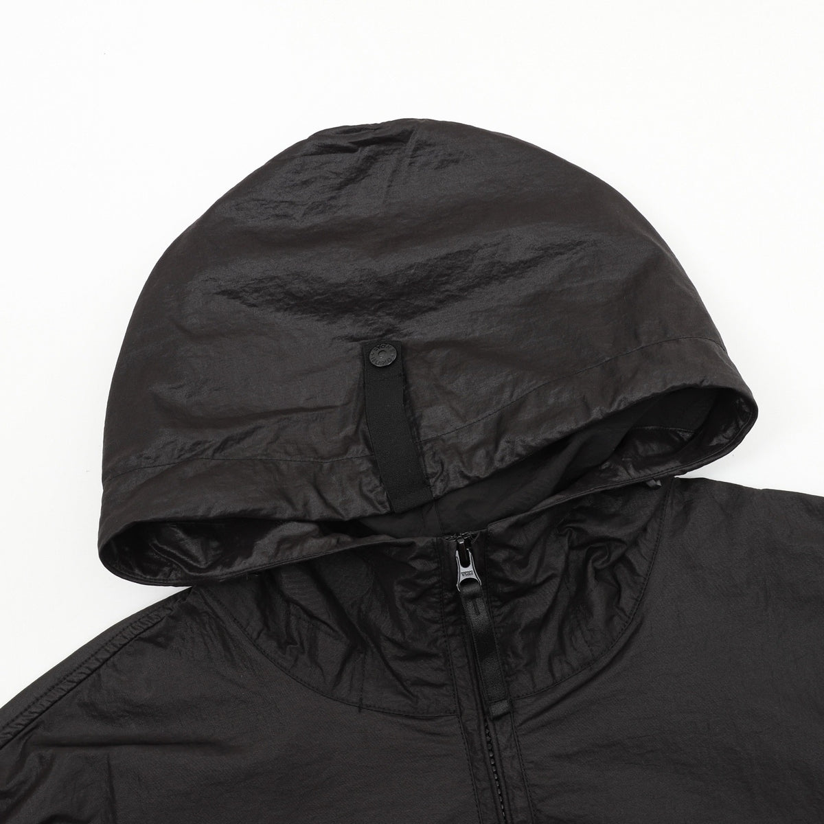 Stone Island Women's Men's Black Hooded Windbreaker Jacket
