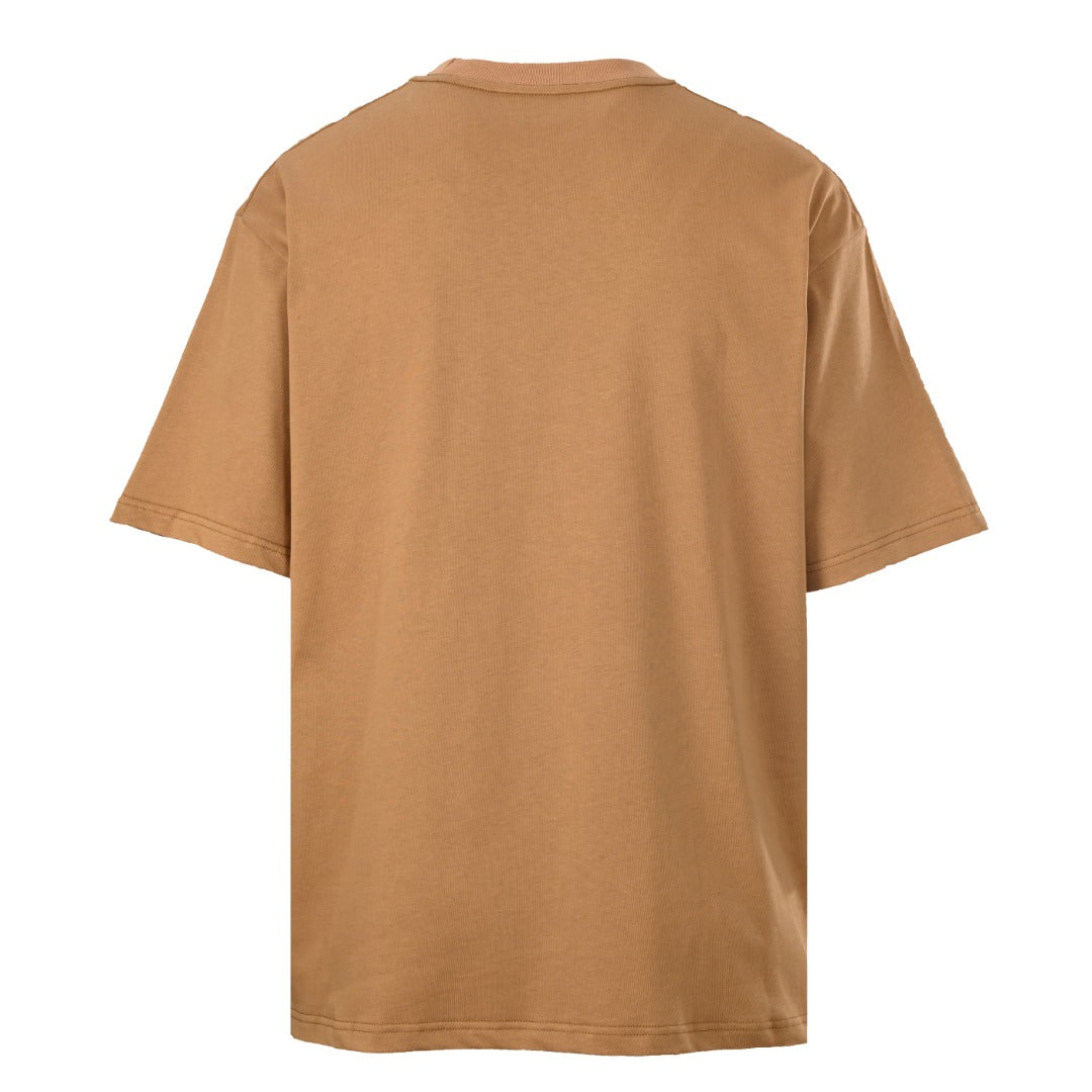 Gucci Camel Web Stripe Logo T-Shirt