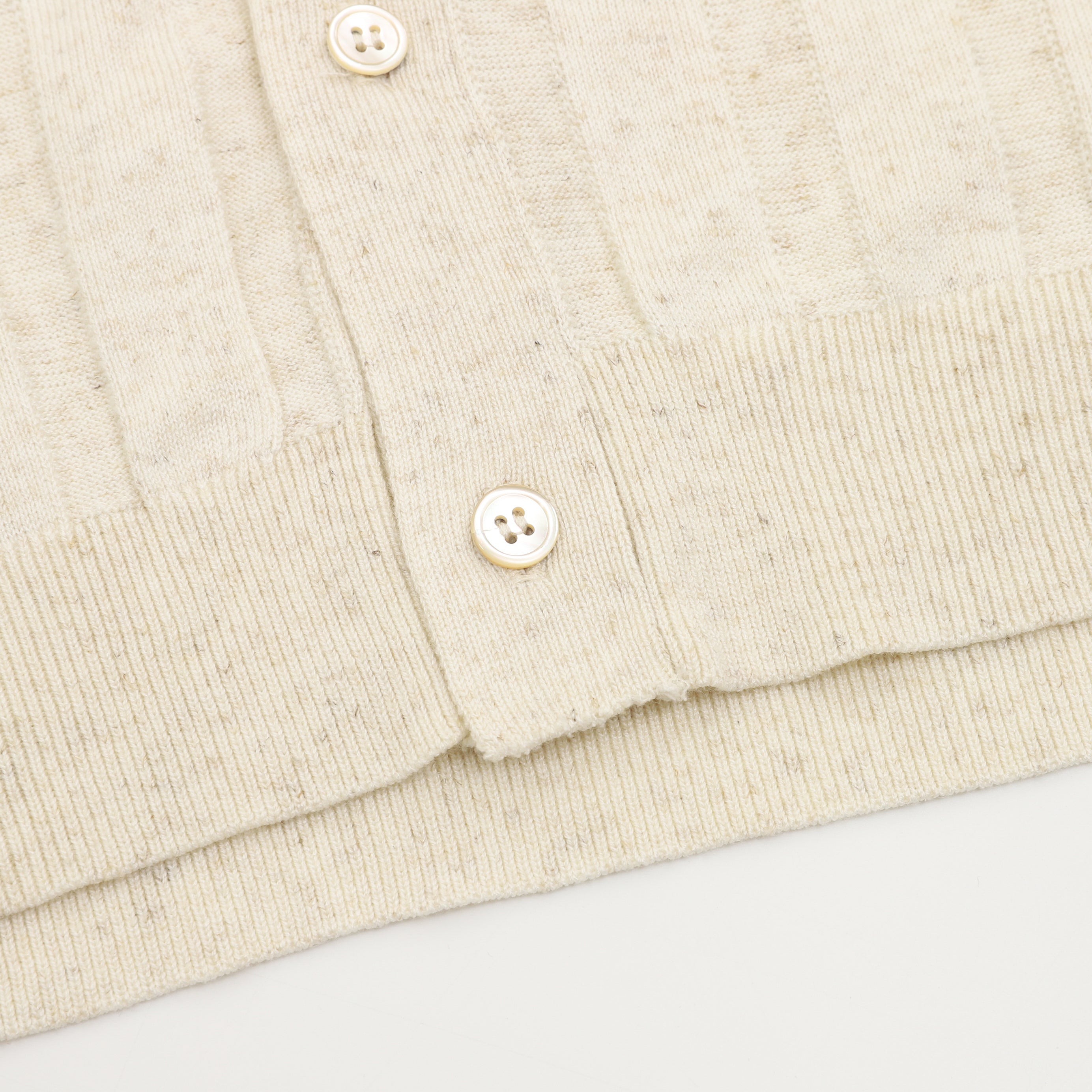 Brunello Cucinelli Two-Tone Vertical Stripe Rib Knit Short-Sleeve Cardigan