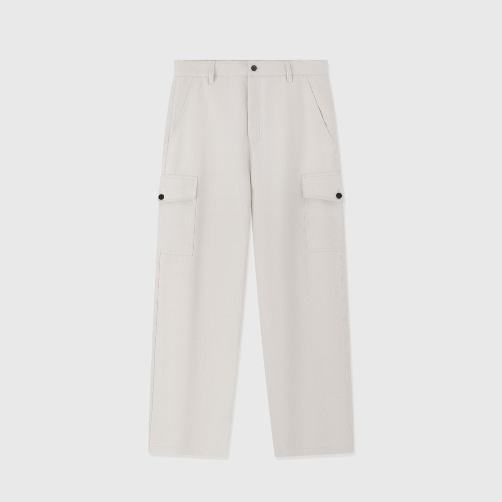 Loro Piana Off-White Wool Cargo Trousers | Women's & Men's Styling