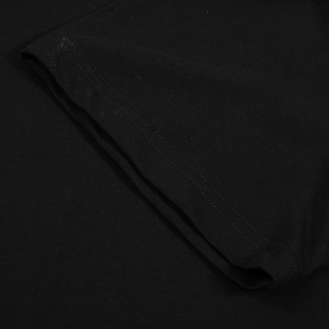 Louis Vuitton Gold Pixel LV Logo Short-Sleeve T-Shirt in Black