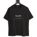 Louis Vuitton Rhinestone Lettering Short-Sleeve T-Shirt in Black