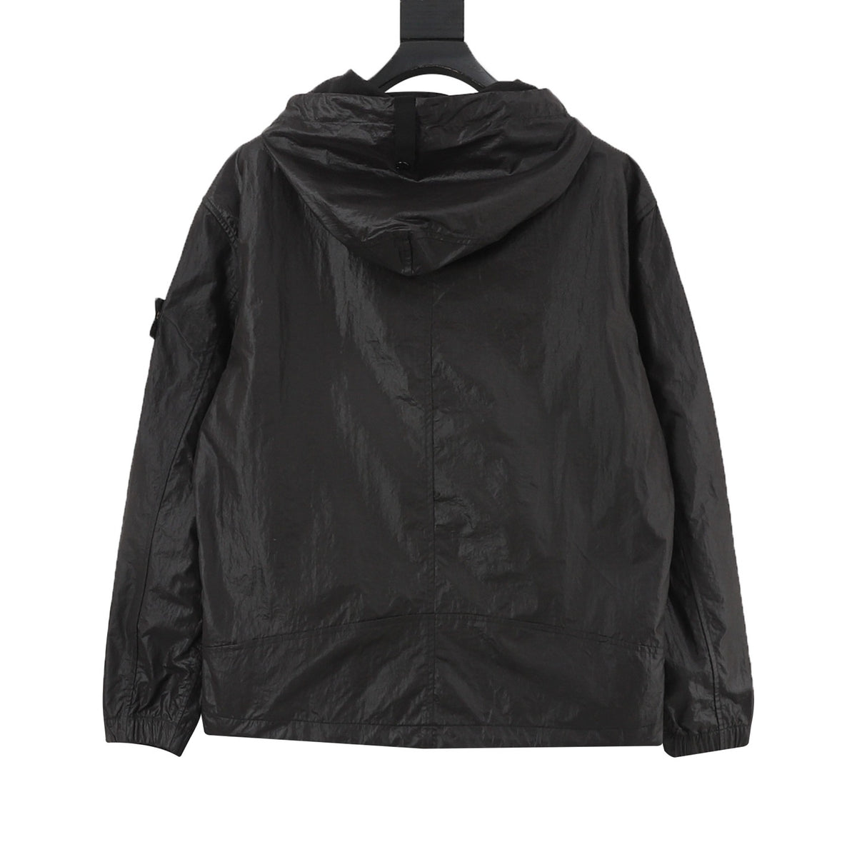 Stone Island Women's Men's Black Hooded Windbreaker Jacket