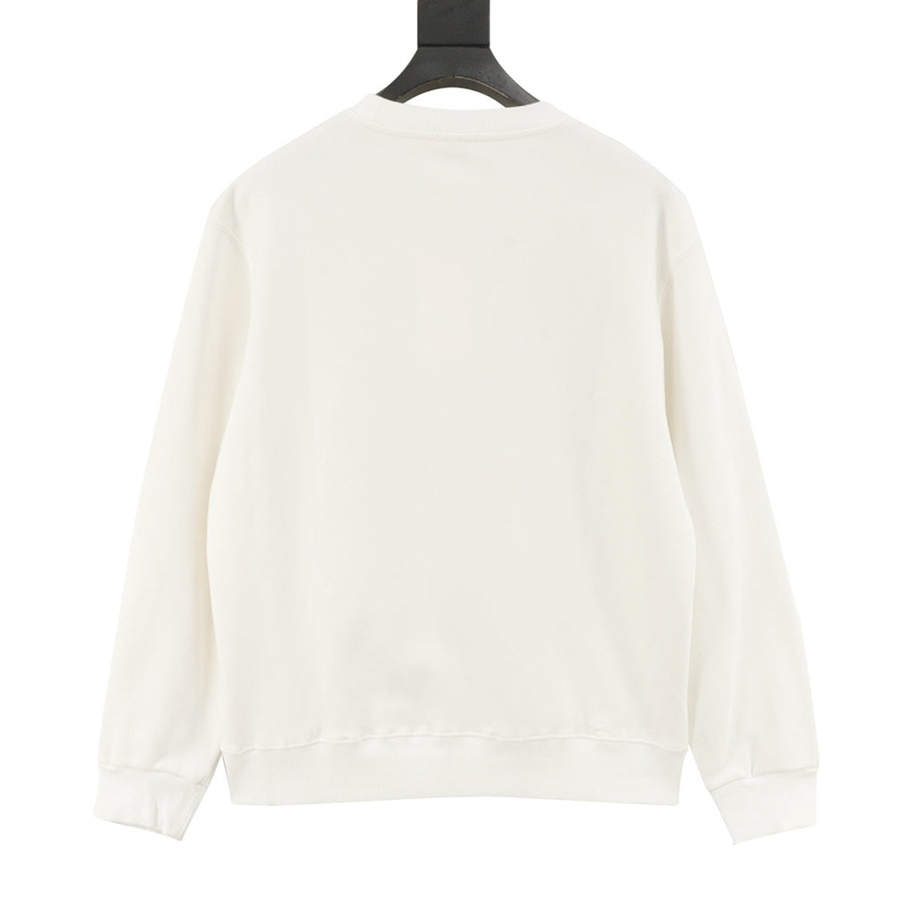 Balenciaga Women's Men's White Bad Poker Player Crewneck Sweatshirt