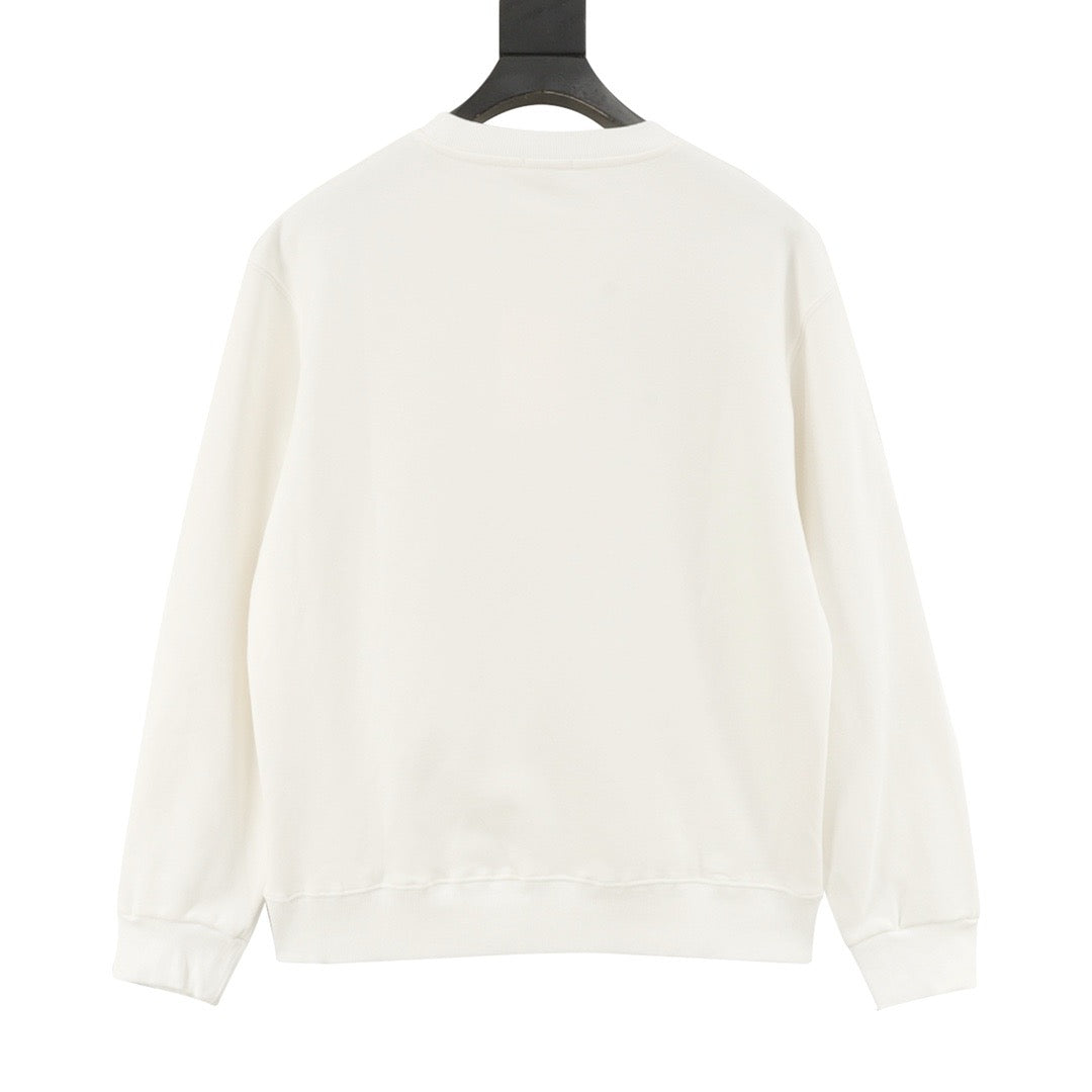 Balenciaga Women's Men's White Bad Poker Player Crewneck Sweatshirt